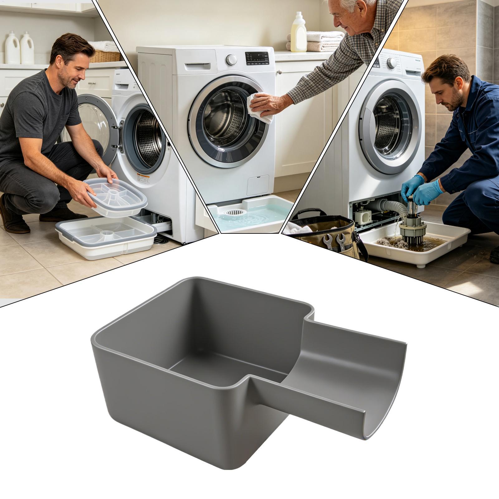 Heavy Equipment Washing - ถาดรองน้ำสำหรับเครื่องซักผ้า, ถาดรองน้ำกันรั่วพร้อมกรวย, ถาดรองน้ำสำหรับพื้นแบบทนทานเพื่อป้องกันพื้นในห้องซักผ้า